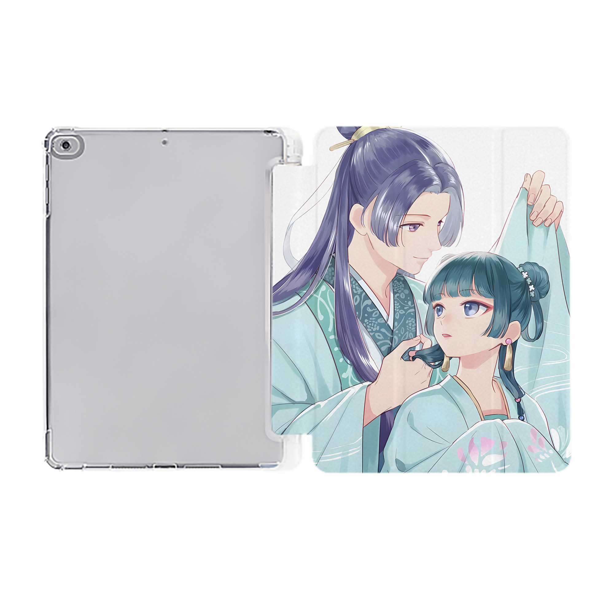 （画像用） 薬屋のひとりごと The Apothecary Diaries IPad ケース ペン収納付き 三つ折りスタンド PUレザー×シリコン 対応機種9.5/10.5/10.9インチ